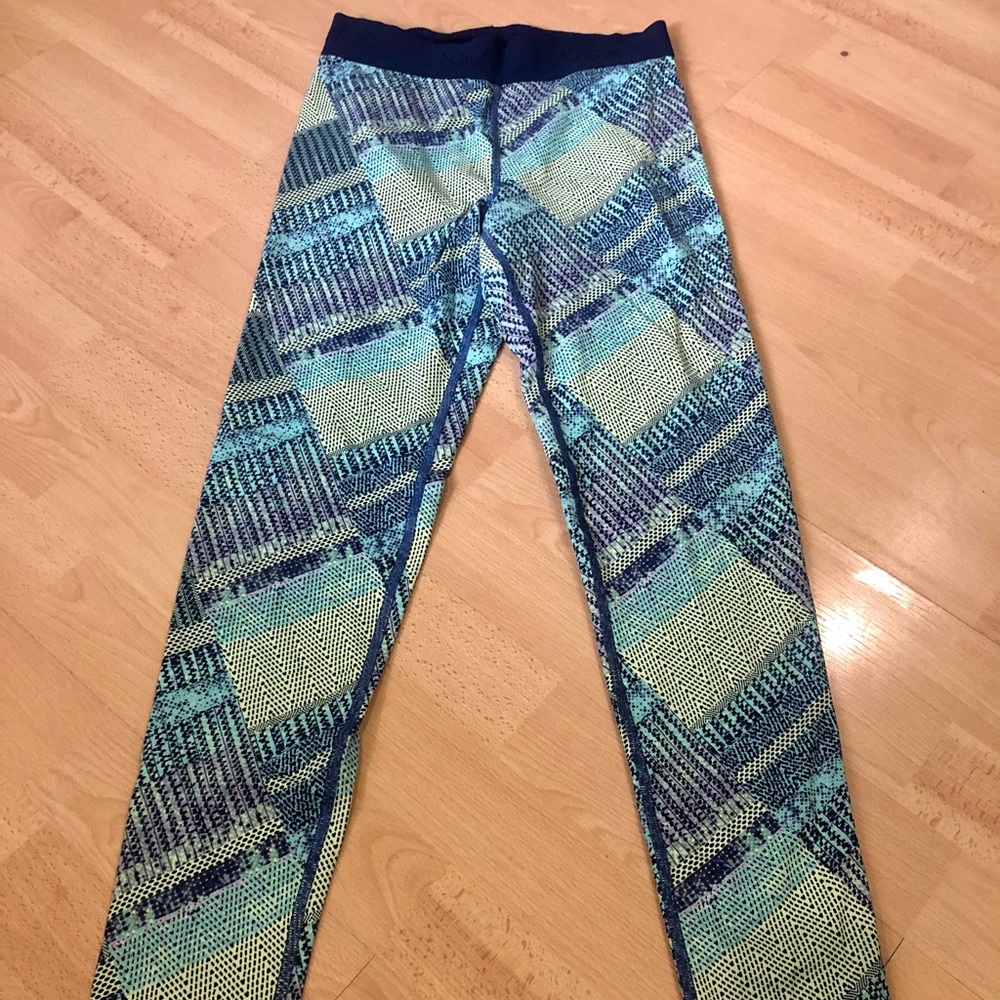 VSX Sport Blue Green Print Legging Tight S